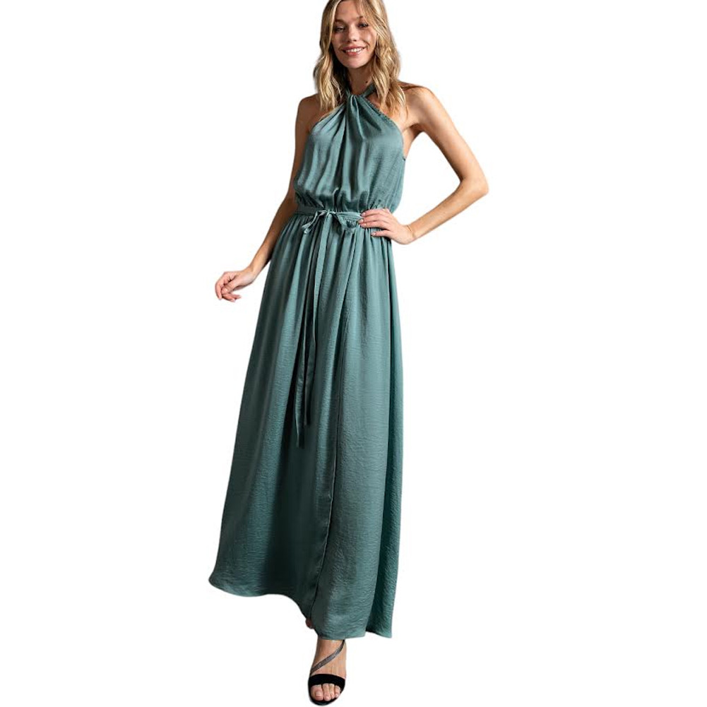 MOSS TEAL DULL SATIN MAXI DRESS | PURPLE LEOPARD BOUTIQUE MOSS TEAL DULL SATIN MAXI DRESS | PURPLE LEOPARD BOUTIQUE