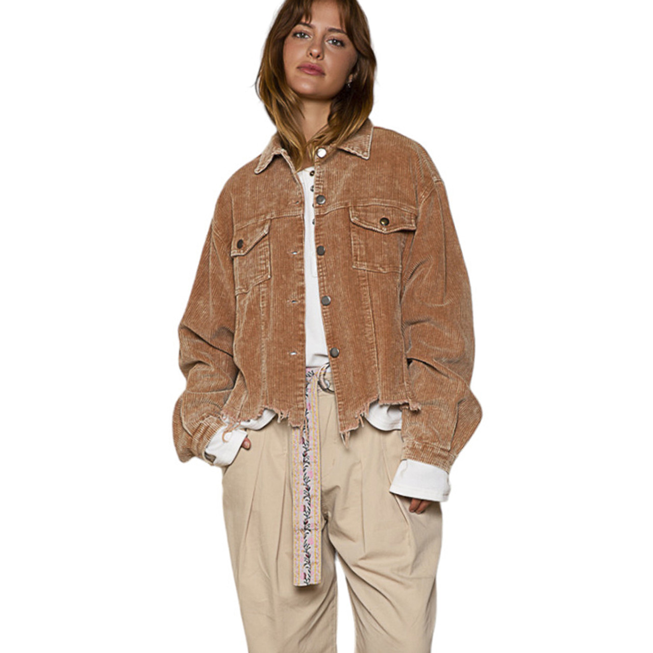 Cord Trucker Jacket | Khaki – Jigsaw