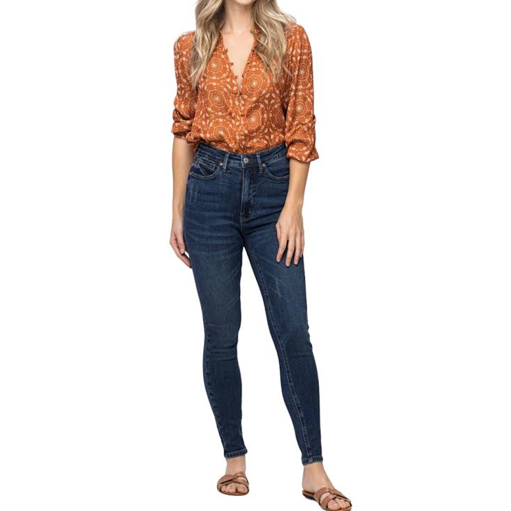 JUDY BLUE TUMMY CONTROL JEANS | PURPLE LEOPARD BOUTIQUE