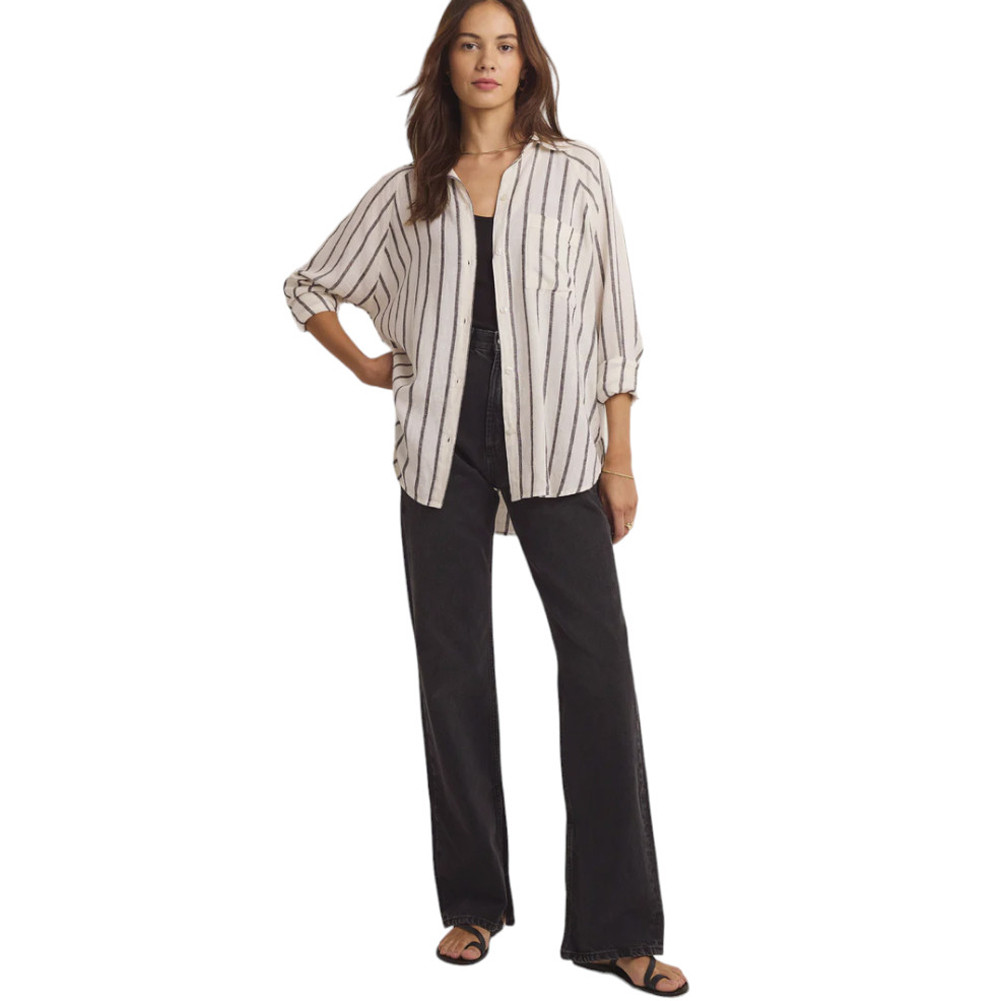 Z SUPPLY THE PERFECT LINEN TOP | PURPLE LEOPARD BOUTIQUE