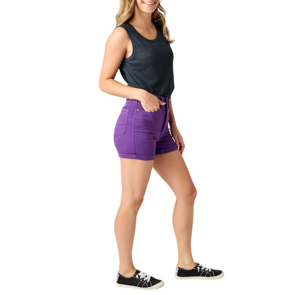 JUDY BLUE PURPLE SHORTS 150268 | PURPLE LEOPARD BOUTIQUE