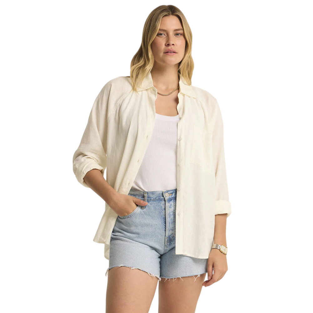 トップス Li Z SUPPLY THE PERFECT LINEN TOP | PURPLE LEOPARD BOUTIQUE