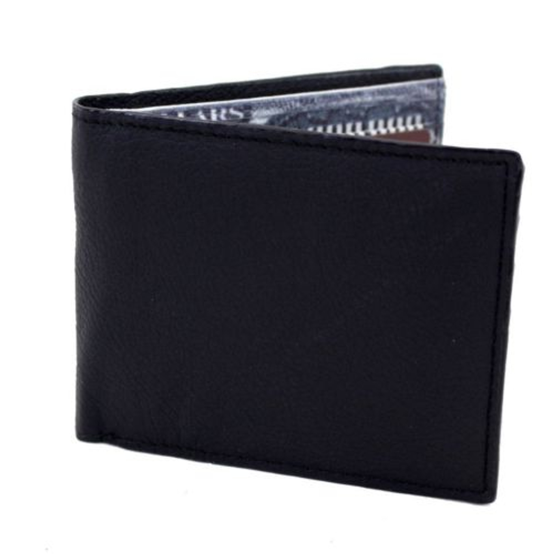Men's Bi-Fold Genuine Black Leather Wallet Billfold 1 Million Dollar ...