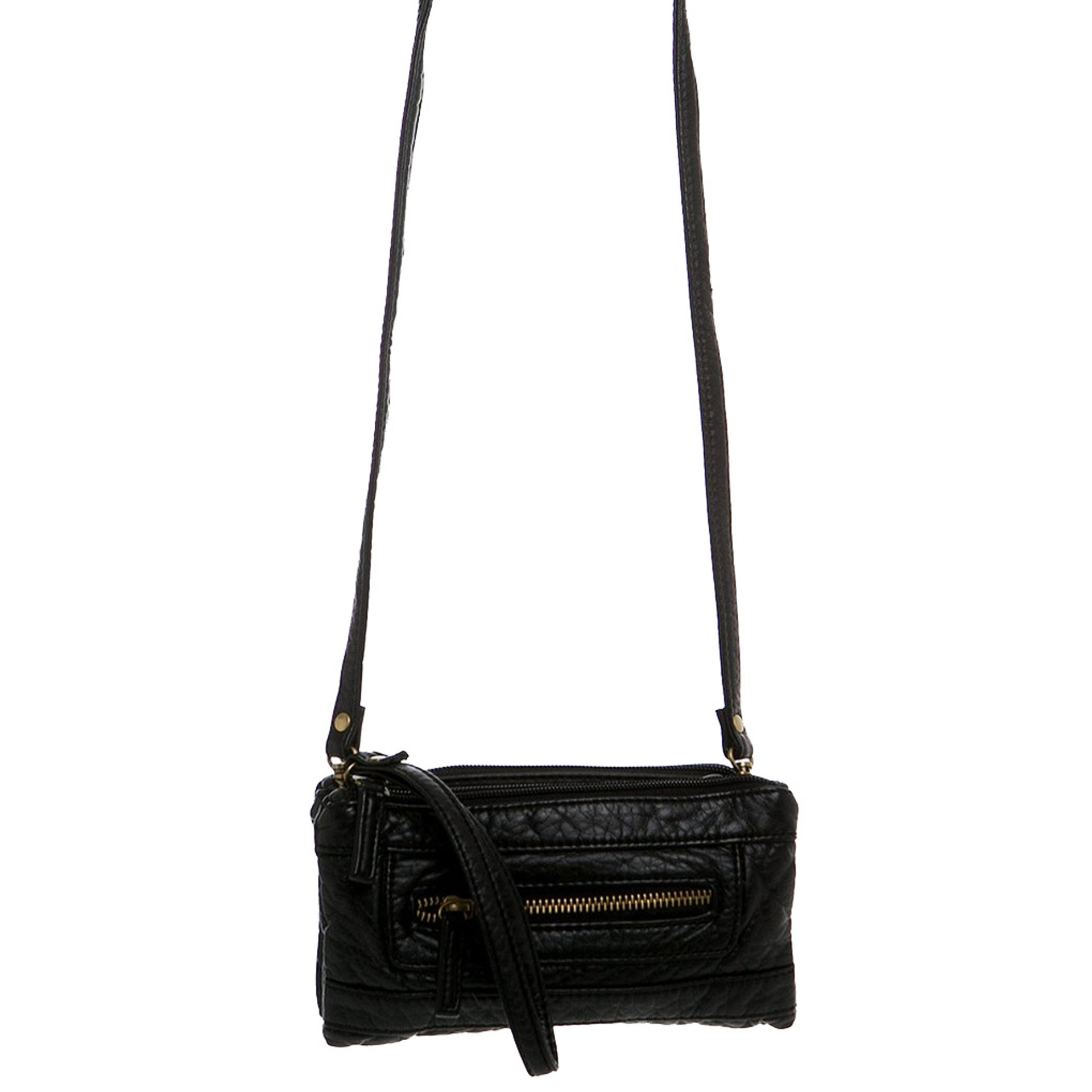 Black Handmade Cowhide Leather Clutch or Crossbody Bag with Stone ...