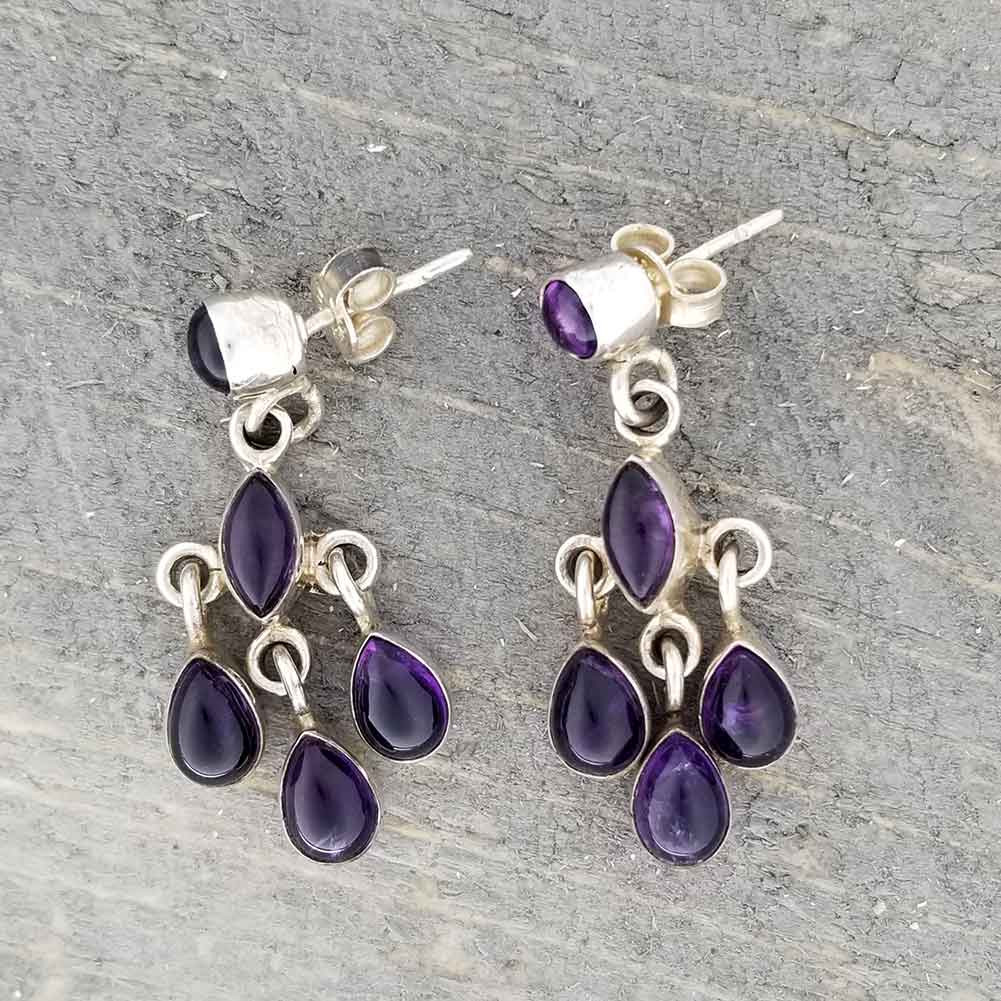 White Pearl and Peridot Dangle Chandelier Earrings Sterling Silver