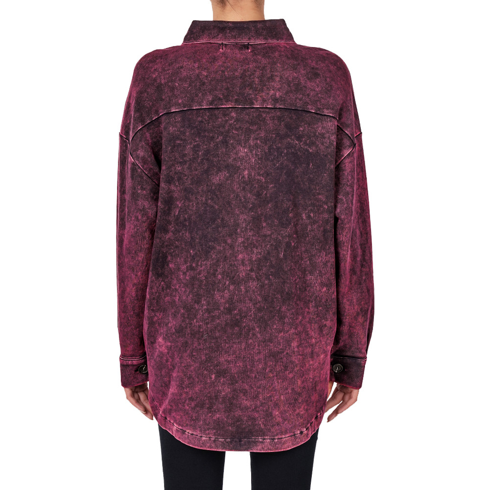 Black Acid Wash Shacket main image 1