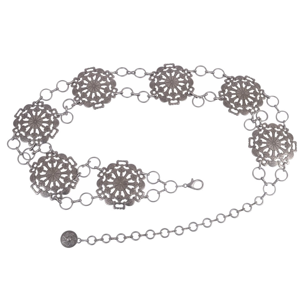 Gold Concho Stone Chain Belt By Modern Heritage main image 0
