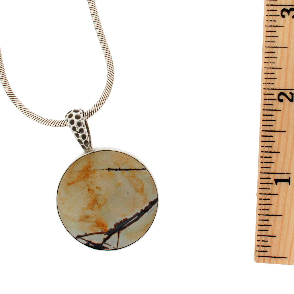 •PETITE BAR• imperial jasper + silver necklace (16