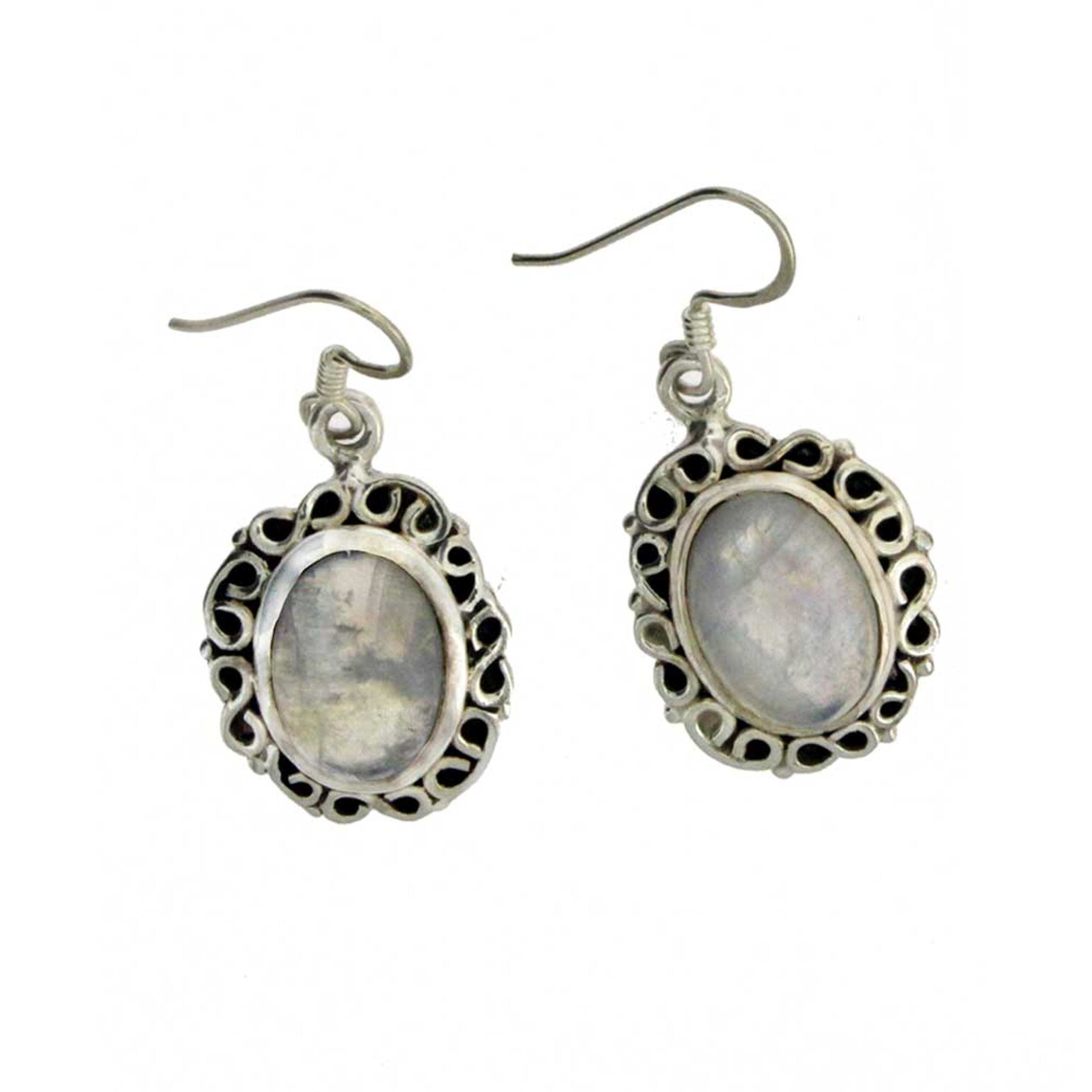 Silver moonstone earrings Clearance