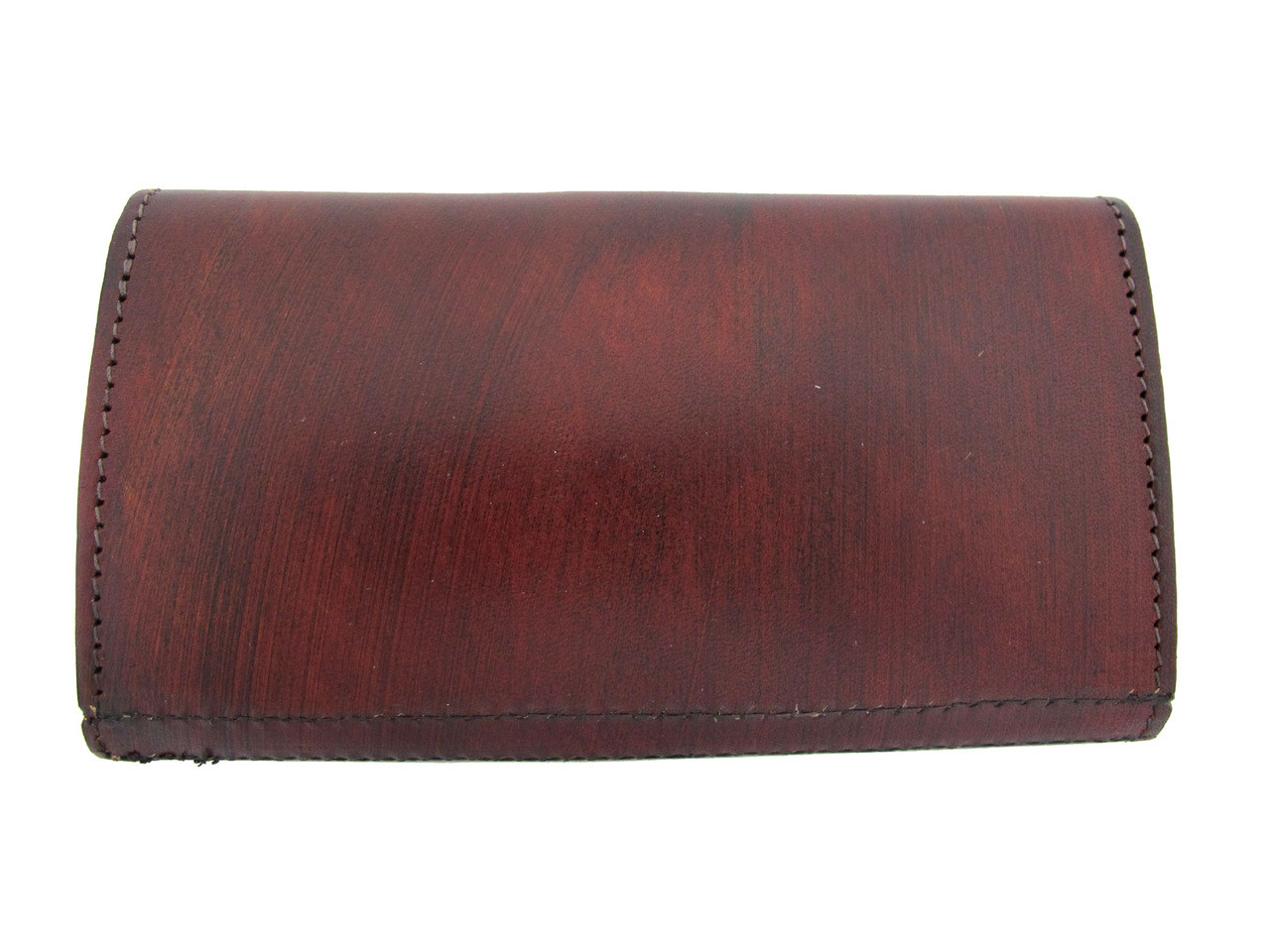 Women's Wallet Brown Leather with Embossed Flower Trim - Purple Leopard ...