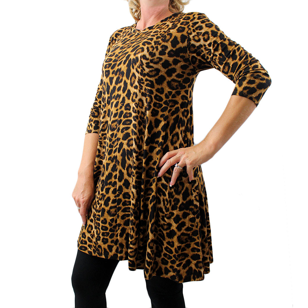 Leopard Print Furry Zipper Sweatshirt Olive