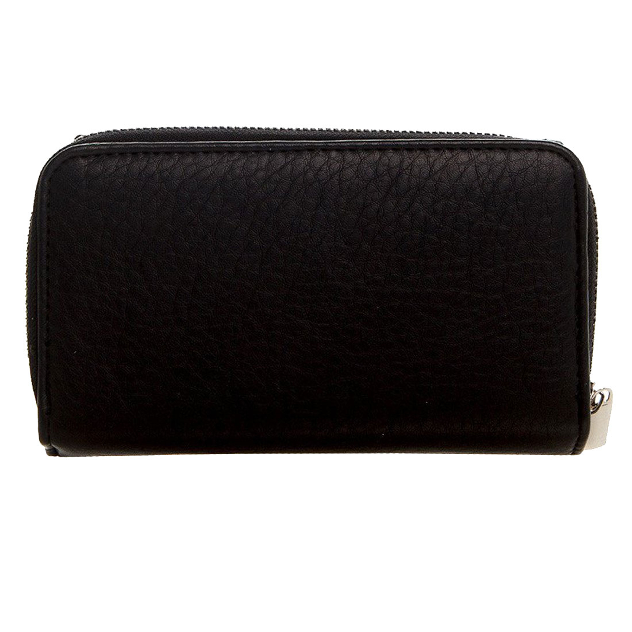 Women's Continental Wallet Black Clutch Zip Around Pocketbook - Purple ...
