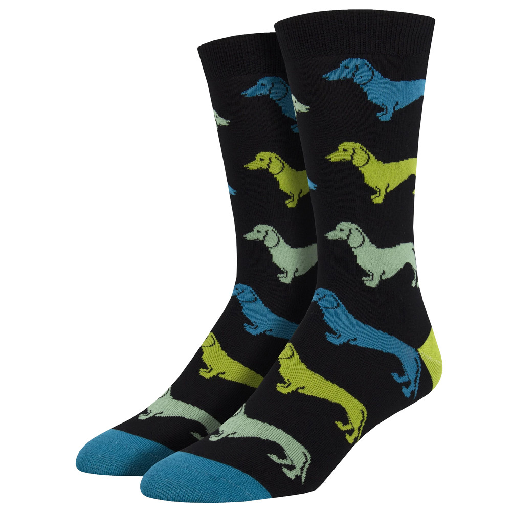 Men's Bamboo Crew Socks Tiger Wild Cat Purple Leopard Boutique