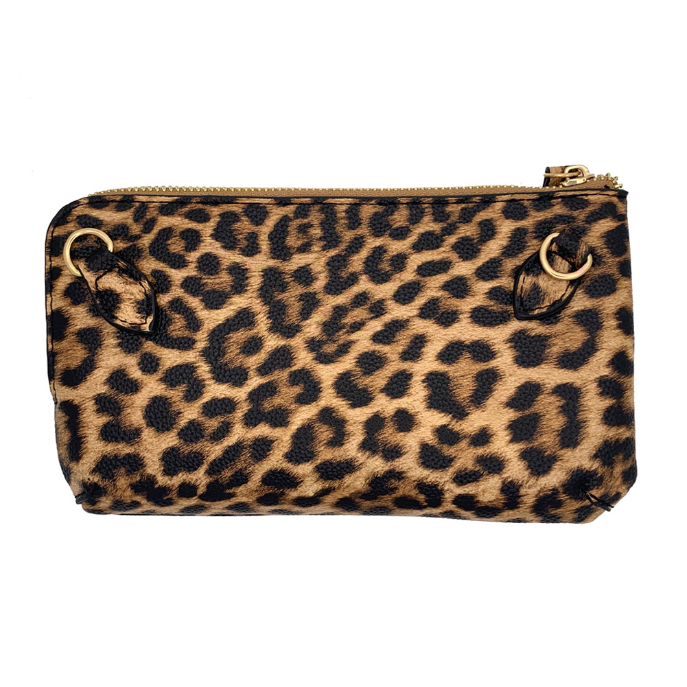 LEOPARD WRISTLET WALLET PURSE PURPLE LEOPARD BOUTIQUE