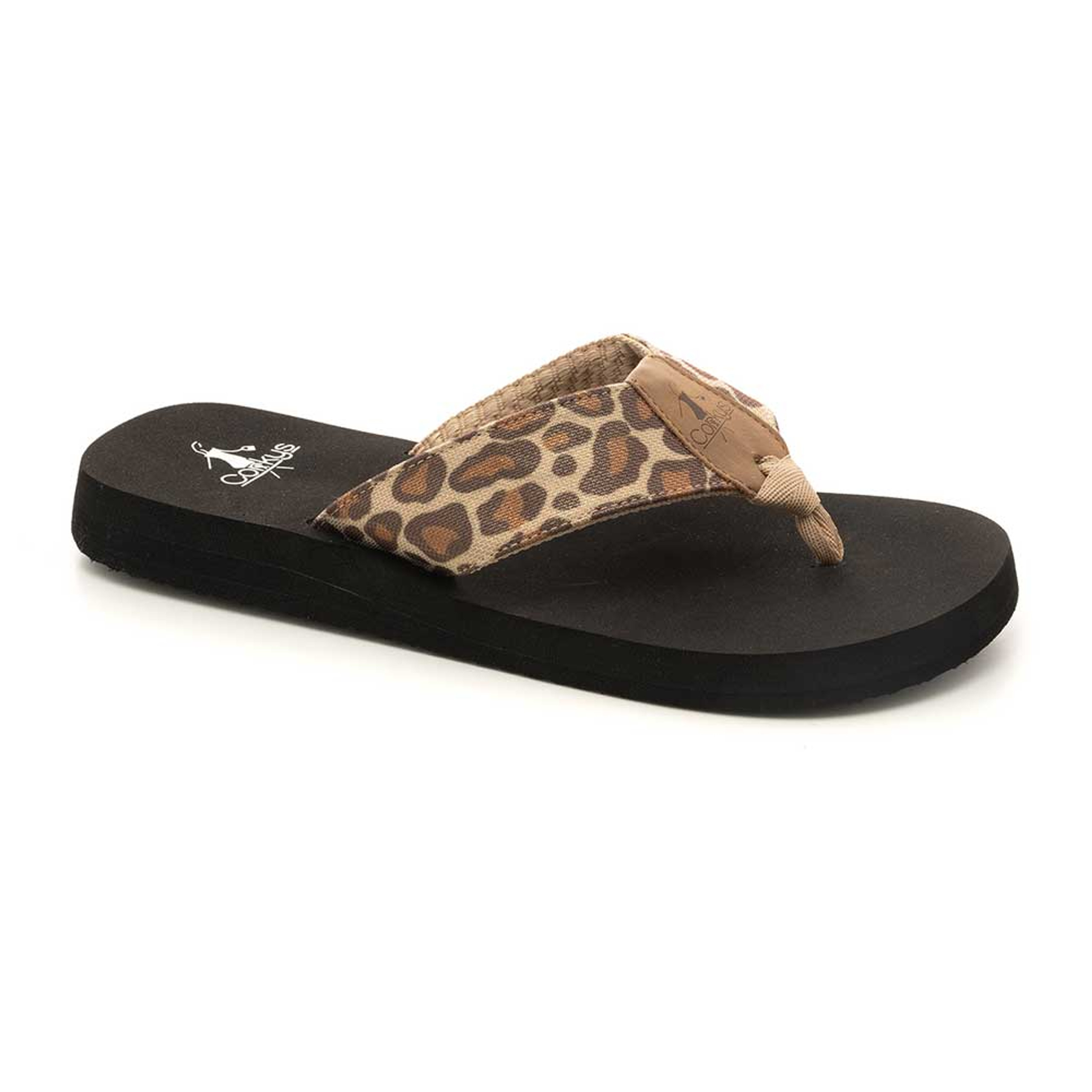 WOMEN'S CORKY'S LEOPARD FLIP FLOP SANDALS | PURPLE LEOPARD BOUTIQUE