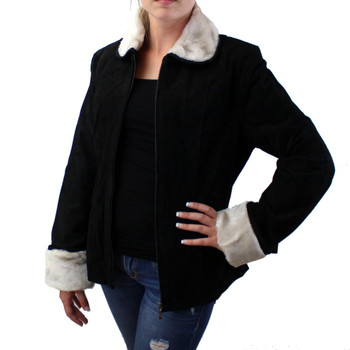 Black suede jacket. 