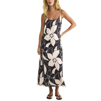 Z Supply Cecily Madero Maxi Dress - Black - front view