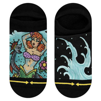 Merge4 - Women's No Show Socks - Mermaid by Dirk Vermin 
