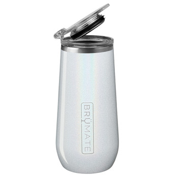 BruMate Champagne Flute 12oz - Glitter White
