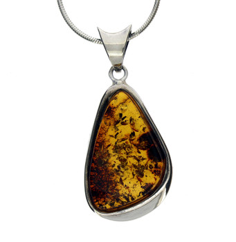Golden brown Amber pendant.