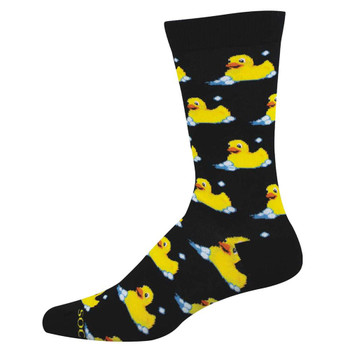 Socksmith Men's Bamboo Blend Crew Socks - Bubble Up Rubber Duck