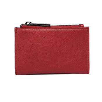 Berry red Zara vegan wallet. 
