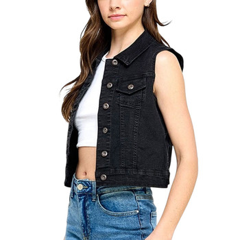 Blue Age Jeans Red Label - Washed Black Denim Vest - side view