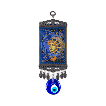 Sun and moon design tapestry with a Evil Eye. 