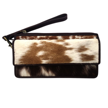 Myra Isleta hair-on leather wallet front side. 
