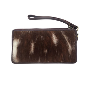 Myra Isleta hair-on leather wallet back side. 