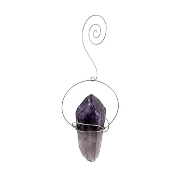Large Amethyst crystal window or wall hanging backside.  