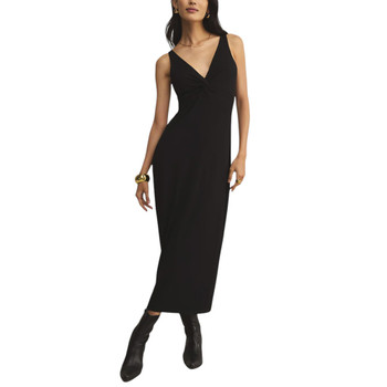 Z Supply Eleve Twist Midi Dress - Black - front view