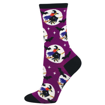 Socksmith Women's Socks - Spell Yeah - Halloween Witch and Bats