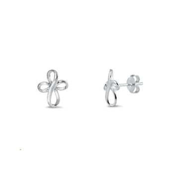 Sterling silver cross earrings. 