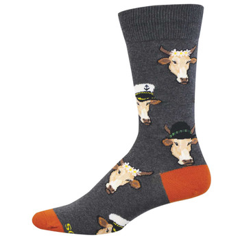 Socksmith Men's Socks - Divine Bovine Cow Socksmith Men's Socks - Divine Bovine Cow