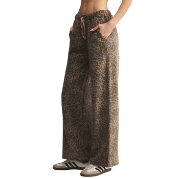 Z Supply Hunter Knit Leopard Pant - Desert Tan - side view