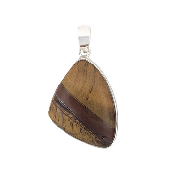 Tigers Eye sterling silver pendant. 