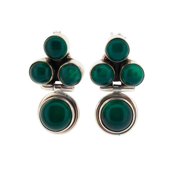 Green Onyx earrings.