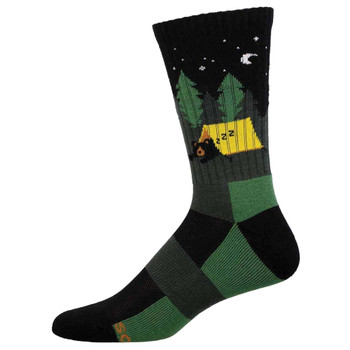 Socksmith Compass Merino Wool Men's Socks - Beary Tired - Black Bear