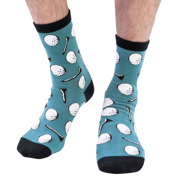 Lazy One Crew Socks - Golf Ball - front view