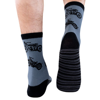 Lazy One Crew Socks - Motorcycle - back view