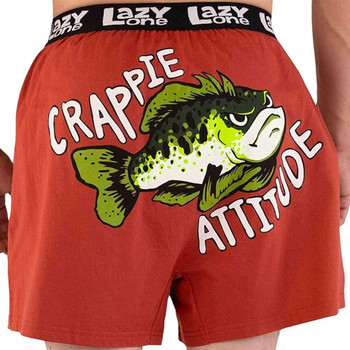 Lazy One - Men's Funny Boxer Shorts - Crappie Attitude - back view