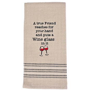Waffle Weave Kitchen Dishtowel - TRUE FRIEND