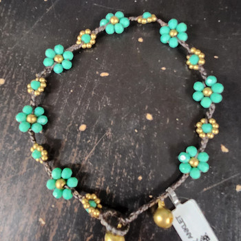 Beaded Flower Anklets