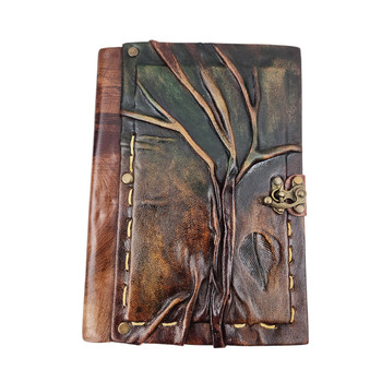 Tree of Life handmade leather journal. 