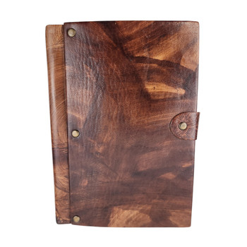 Tree of Life handmade leather journal backside. 