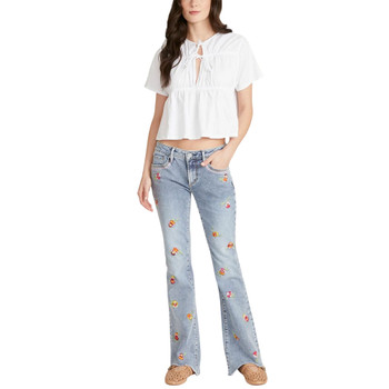 Driftwood Jeans - Eva Boot Cut - Playful Pansies - front view
