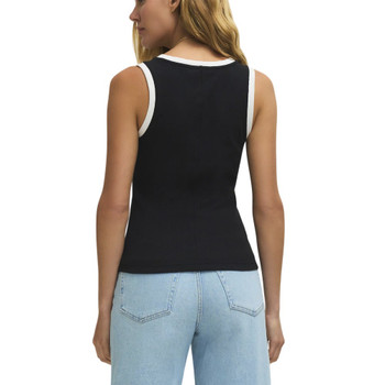 Z Supply Sirena Colorblock Rib Tank - Black - back view