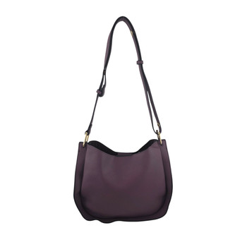 Purple Ramona crossbody purse backside view. 
