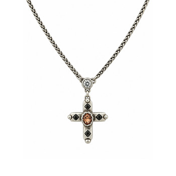 Crystal cross chain necklace from Turkey. 